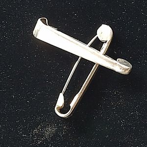 2 VINTAGE STERLING SILVER NAPIER SAFETY PINS